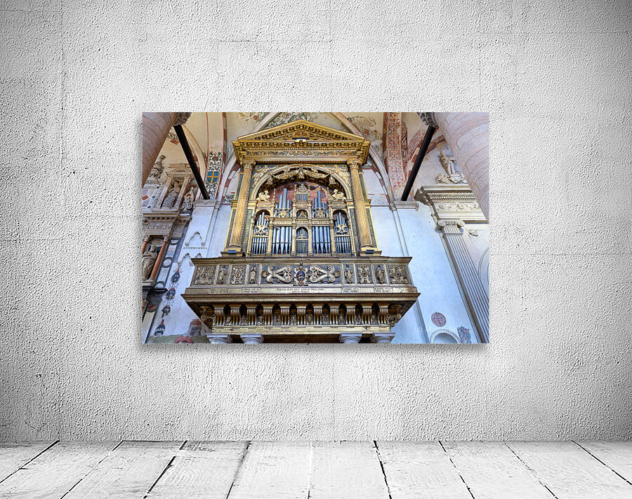 Verona Veneto Italy. The organ of the Basilica of Saint Anastasia Wall Preview