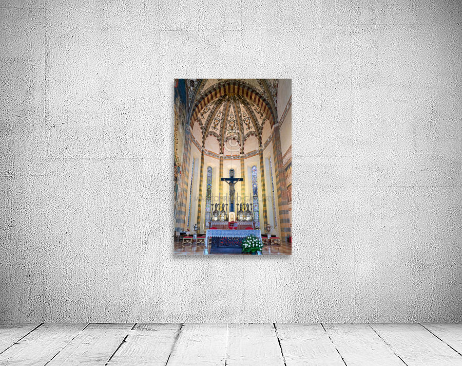 Verona Veneto Italy. The altar of the Basilica of Saint Anastasia Wall Preview