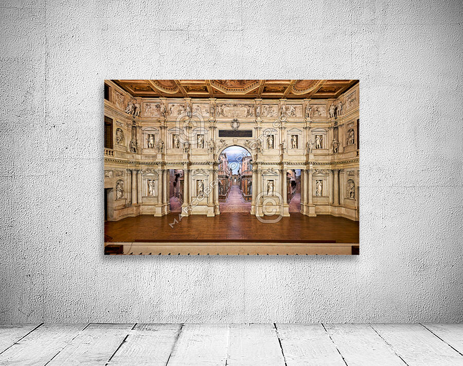 Vicenza Veneto Italy. The interiors of the Teatro Olimpico Olympic Theatre Wall Preview