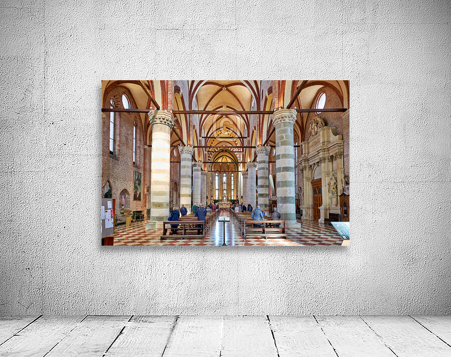 Vicenza Veneto Italy. The interiors of the church of San Lorenzo Wall Preview