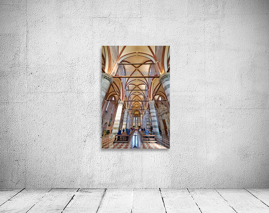 Vicenza Veneto Italy. The interiors of the church of San Lorenzo Wall Preview