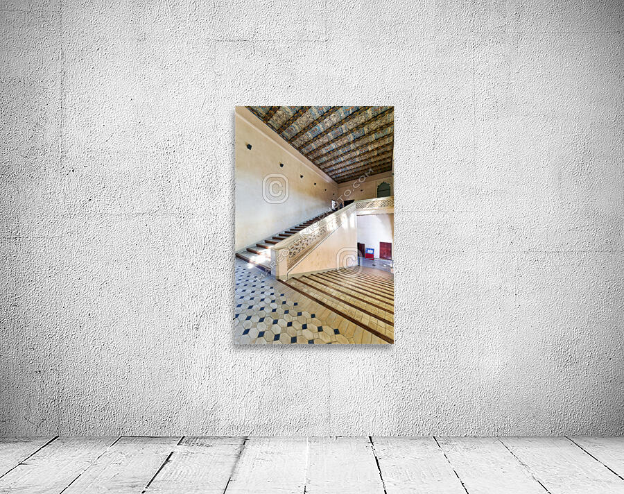 Zaragoza. Saragossa. Aragon. Spain. Aljafería Palace. The main staircase Wall Preview