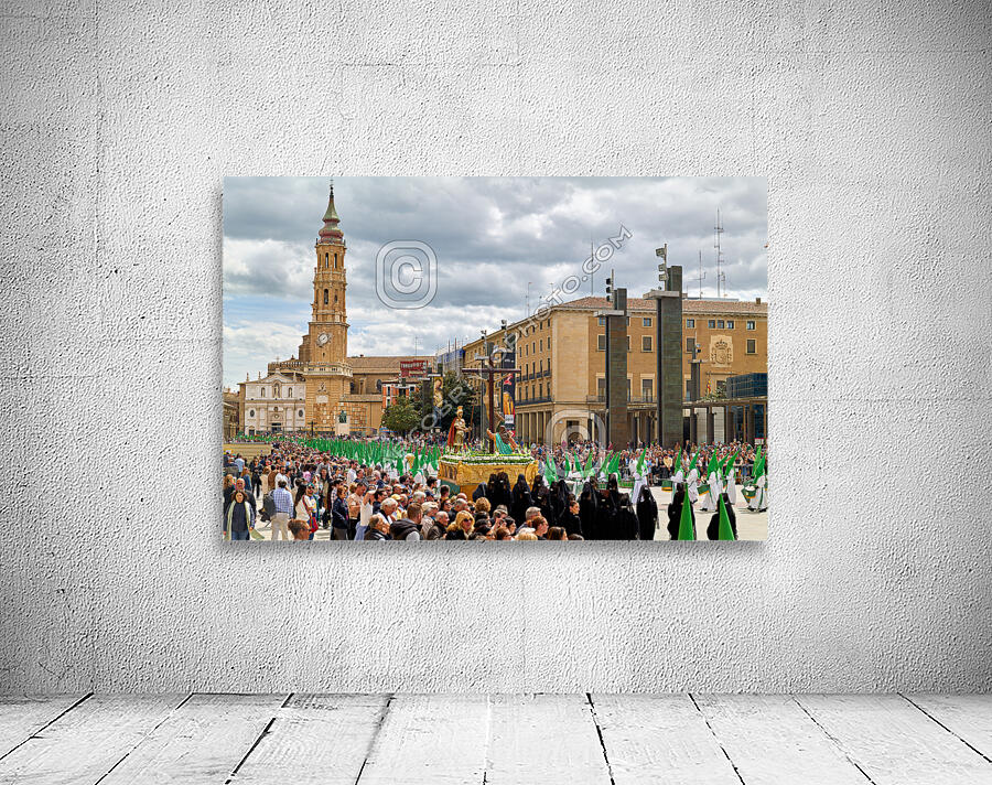 Zaragoza. Saragossa. Aragon. Spain.  Processions of the Easter Holy Week Wall Preview