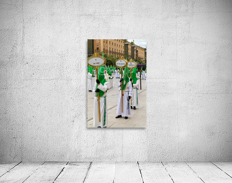 Zaragoza. Saragossa. Aragon. Spain.  Processions of the Easter Holy Week Wall Preview