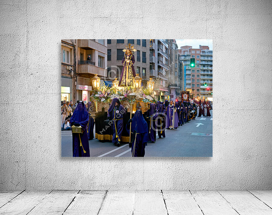 Zaragoza. Saragossa. Aragon. Spain.  Processions of the Easter Holy Week Wall Preview