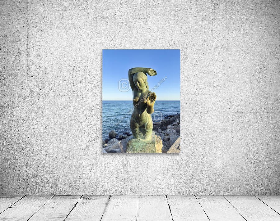 Sitges Catalunya Spain. Sculpture of the Queen of the Seas by Pedro Jimenez Corona on Mazatlans Malecon Wall Preview