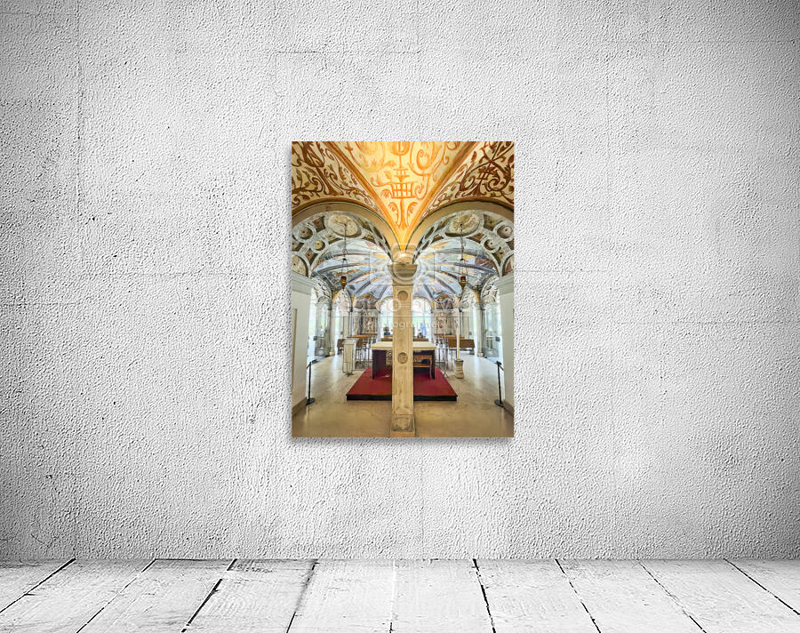 Interior of Santa Maria alla Fontana church in Milan Italy with ornate frescoes and altar Wall Preview