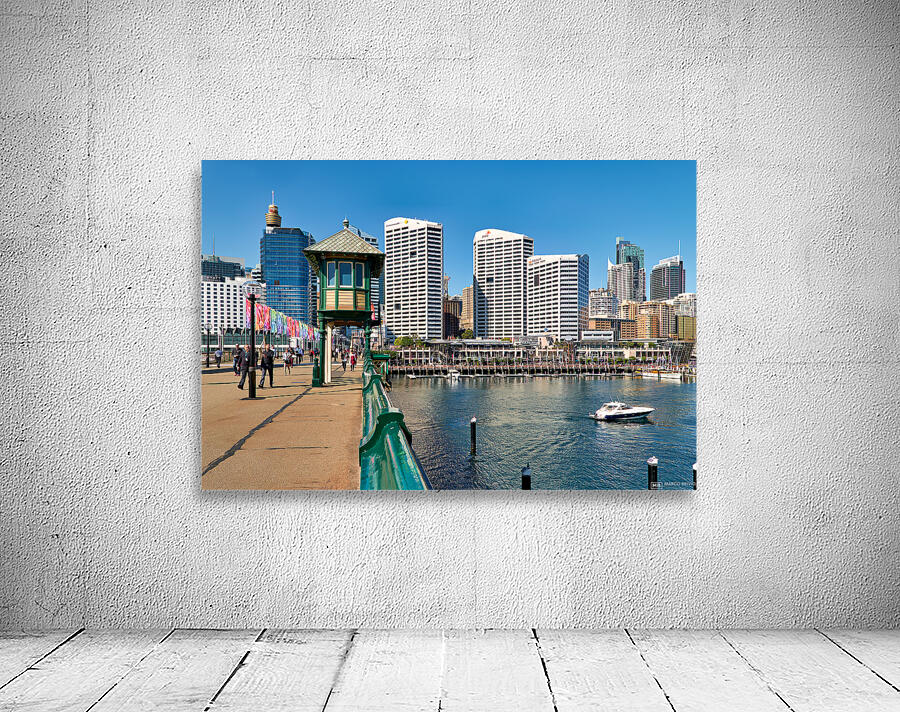 Sydney Harbour with boats and buildings on a sunny day. Wall Preview