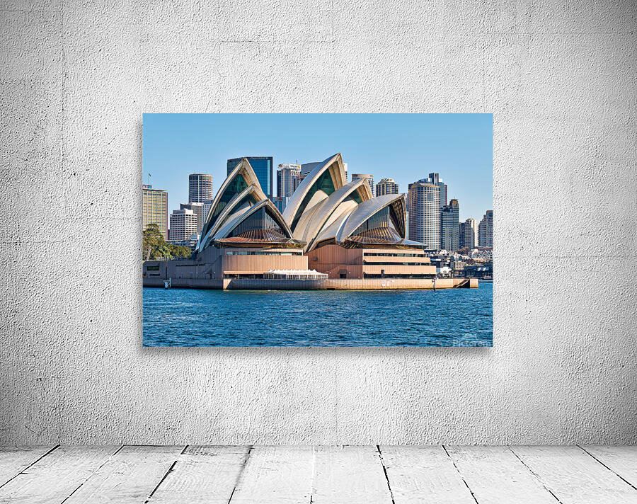 Sydney Opera House and city skyline on a clear day. Wall Preview