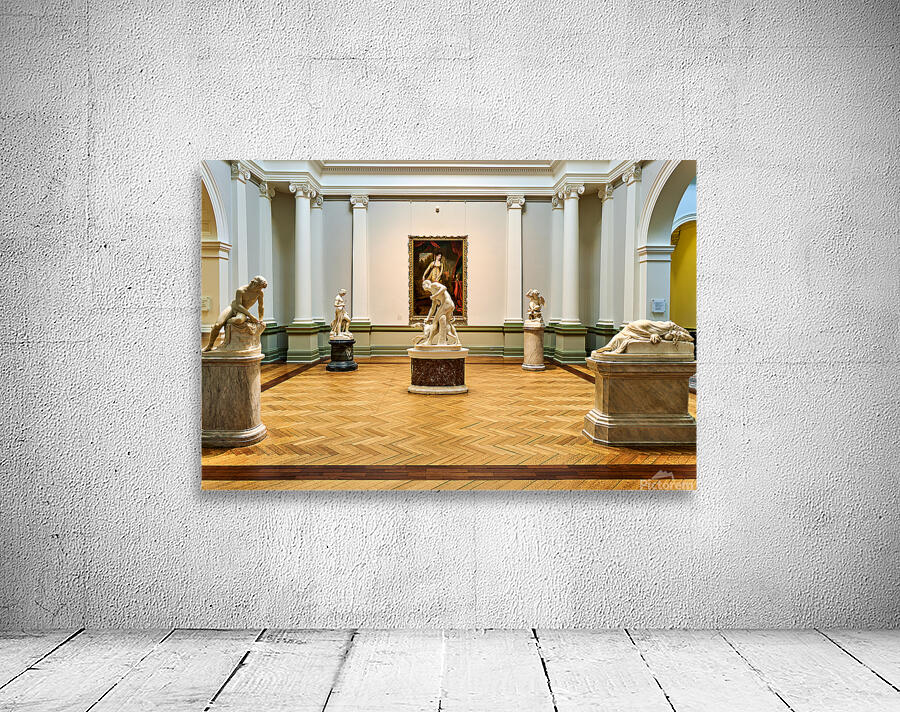 Sculptures and paintings in an art gallery in Sydney Wall Preview