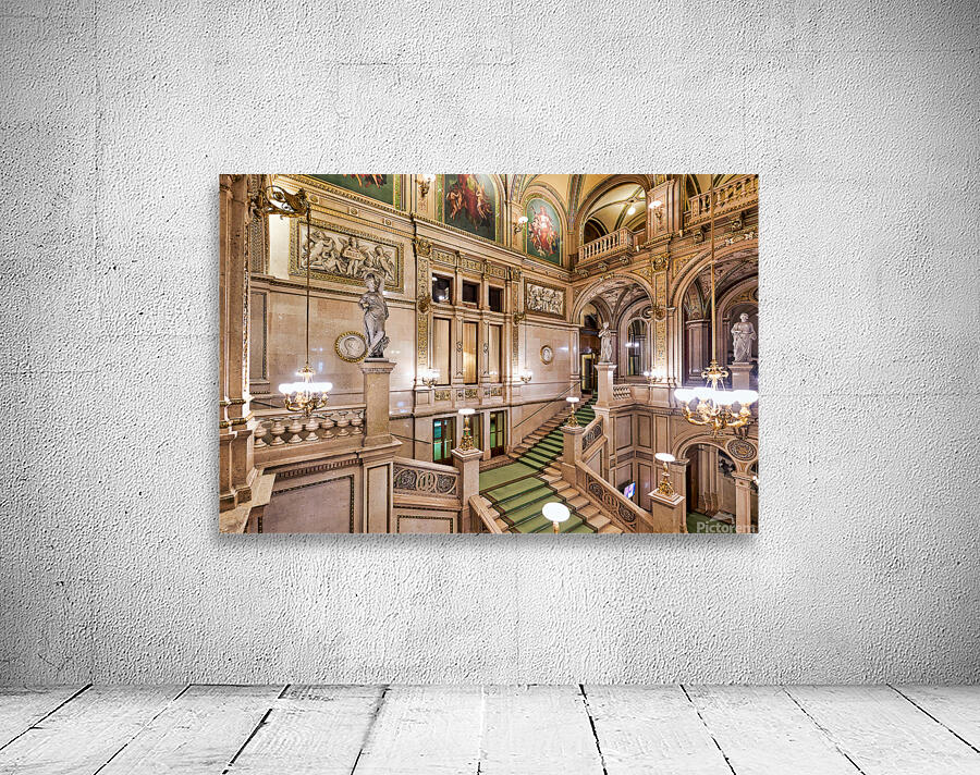 Vienna State Operas opulent grand staircase and hall. Wall Preview