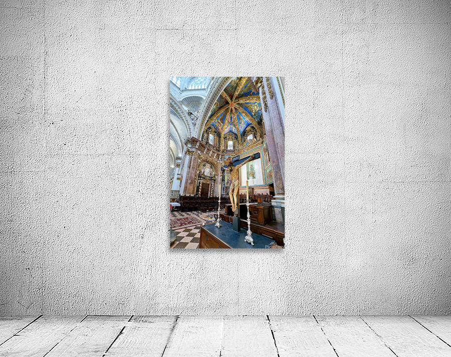 Exploring Valencia Spains Cathedral interior with religious art Wall Preview