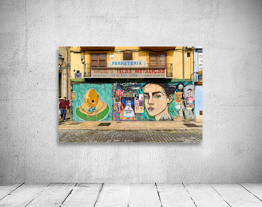 Valencia street art features murals and colorful buildings in Sp Wall Preview