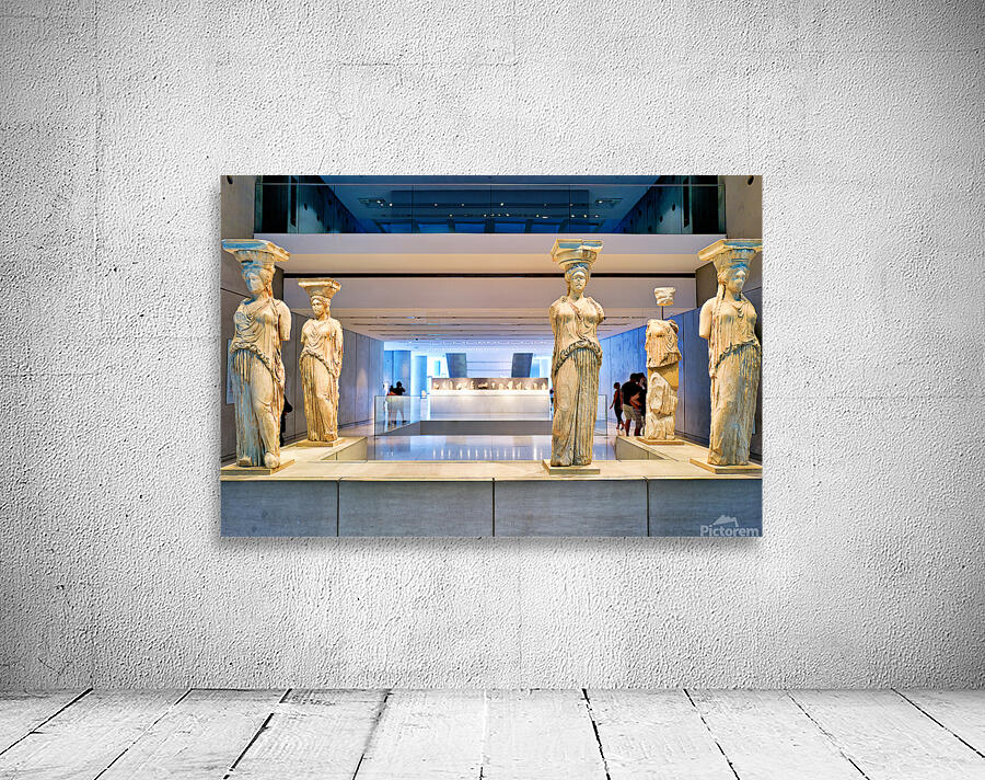 Caryatids on display at the Acropolis Museum in Athens Greece Wall Preview