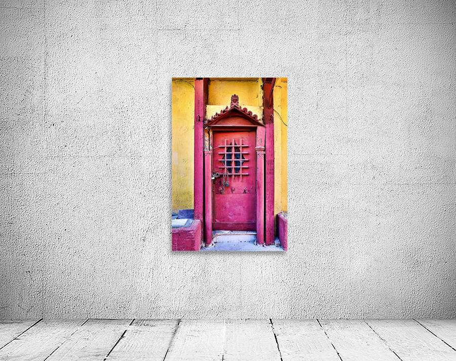Old door in Anafiotika quarter of Athens Greece Wall Preview