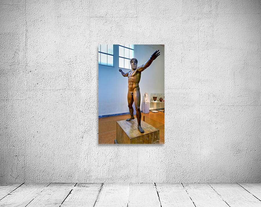 Greek statue in National Archaeological Museum in Athens Wall Preview