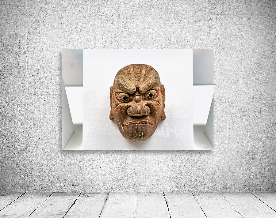 Ancient Japanese mask displayed at Honkan Gallery in Tokyo Wall Preview