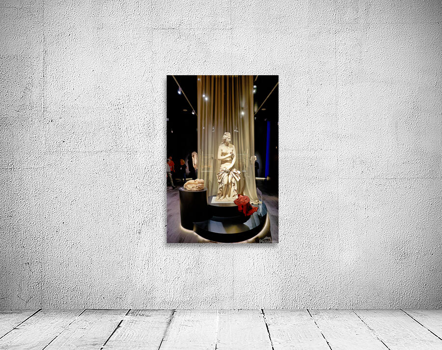 People walk around the National Archaeological Museum in Athens  Wall Preview