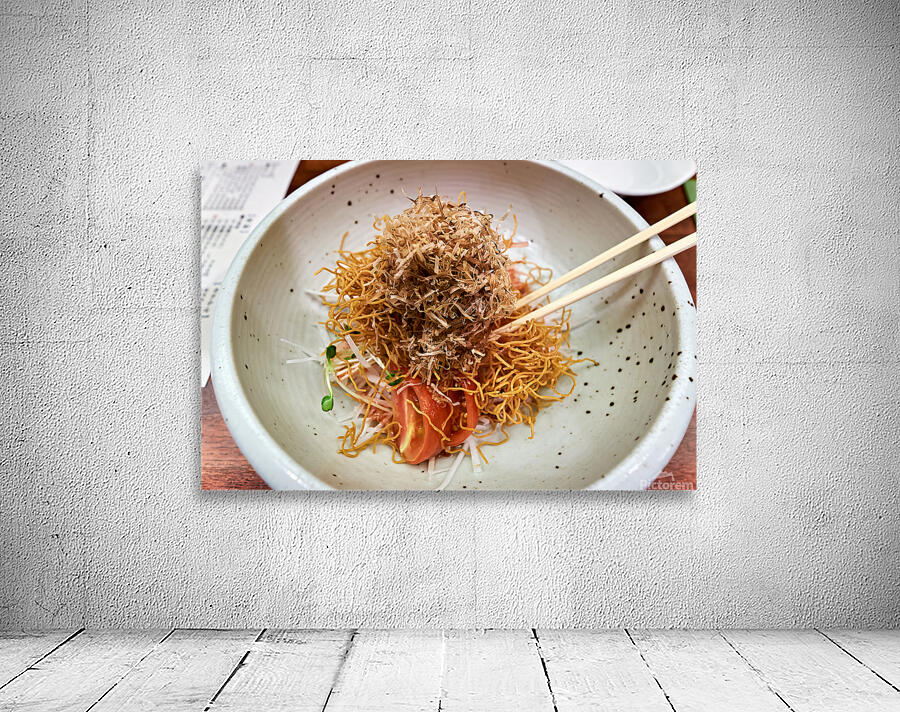 Enjoying traditional Japanese cuisine in Kyoto with fresh ingred Wall Preview