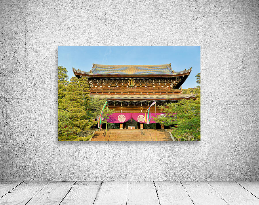 Chionin Temple view in Kyoto Japan with trees and decorations Wall Preview
