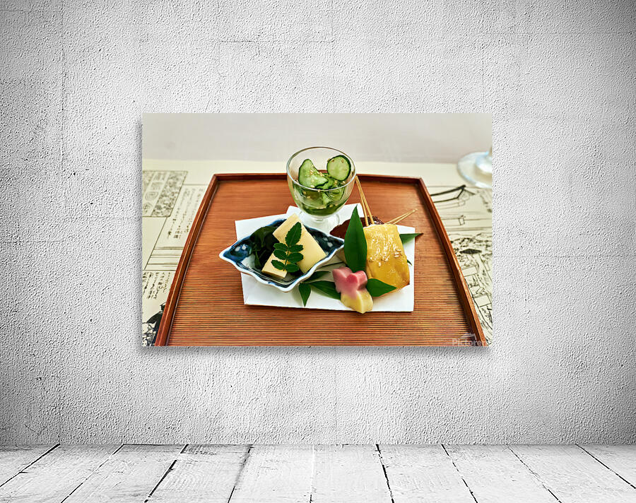 Traditional Japanese food served in a restaurant in Miyajima Jap Wall Preview