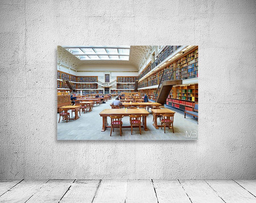 Students study in spacious library reading room at Mitchell Libr Wall Preview
