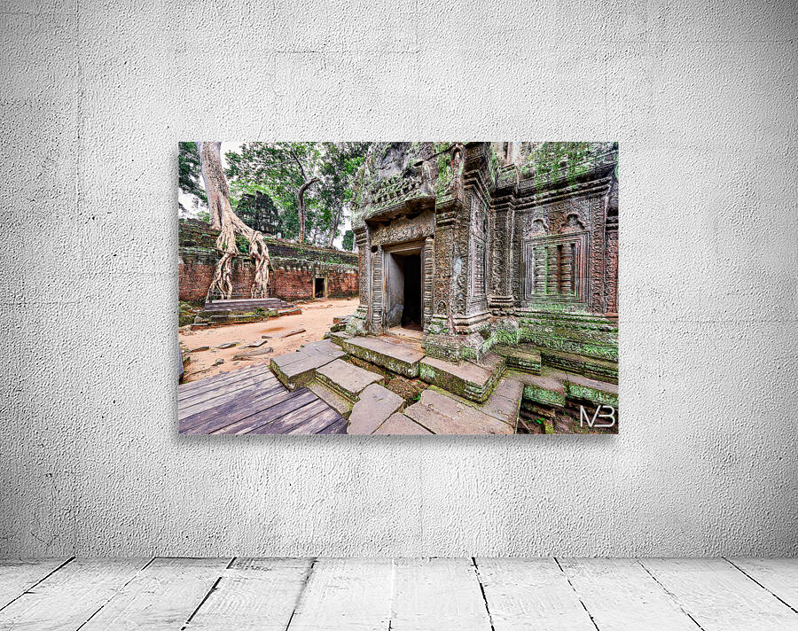 Angkor temple ruins consumed by nature. Wall Preview