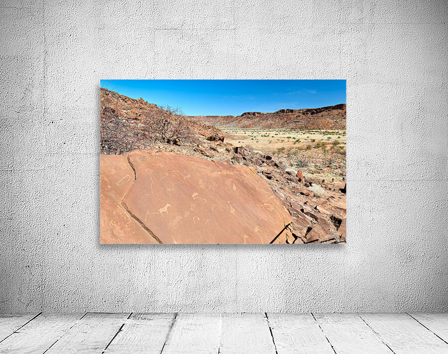 Prehistoric rock engravings in Twyfelfontein Kunene region Wall Preview