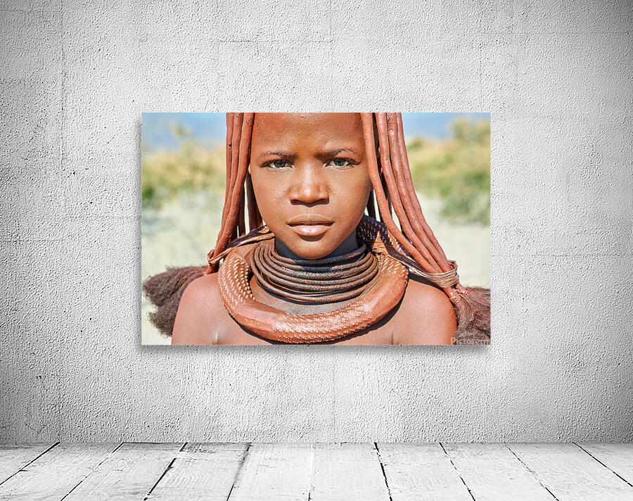 Portrait of a Himba woman in Kunene region of Namibia Wall Preview