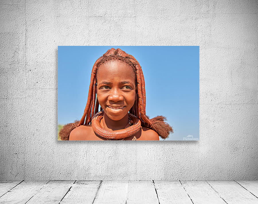 Portrait of a Himba woman in Kunene region of Namibia Wall Preview