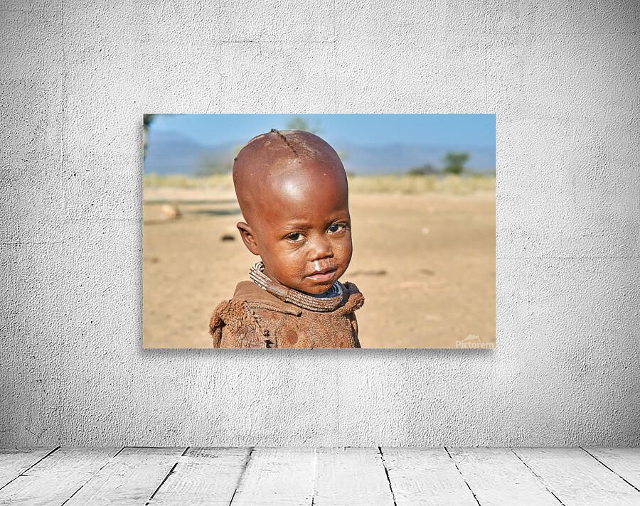 Portrait of a child from Himba village in Kunene region of Namib Wall Preview