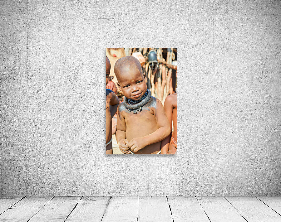 Portrait of child in Himba village in Kunene region of Namibia Wall Preview