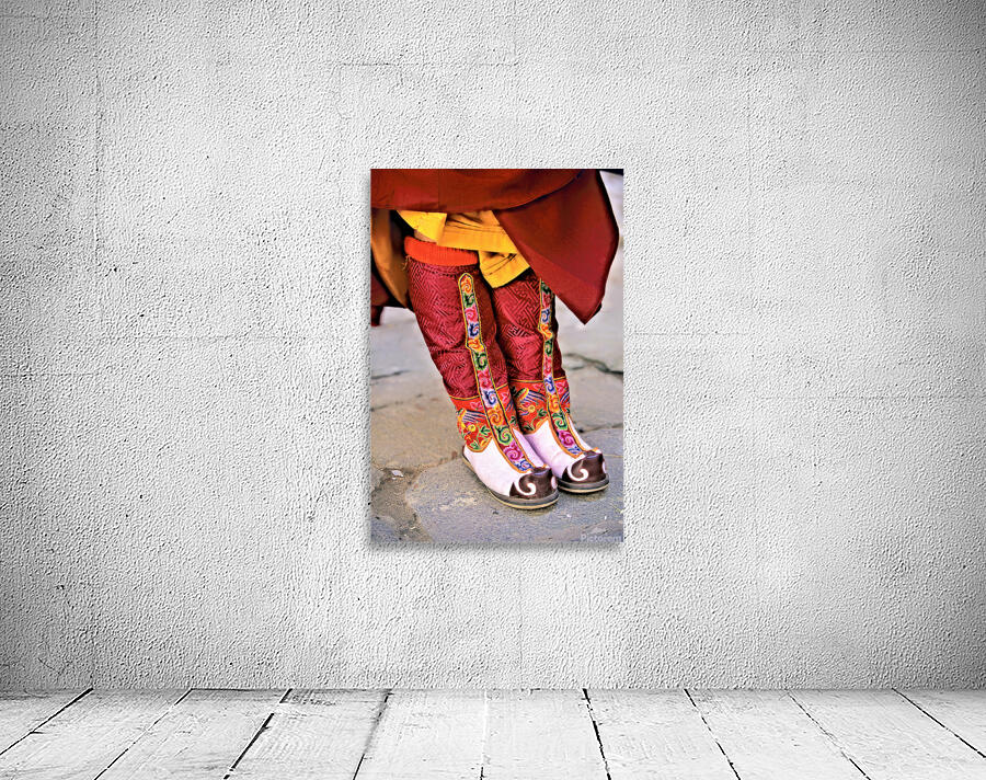 Colorful embroidered traditional boots and robes. Wall Preview
