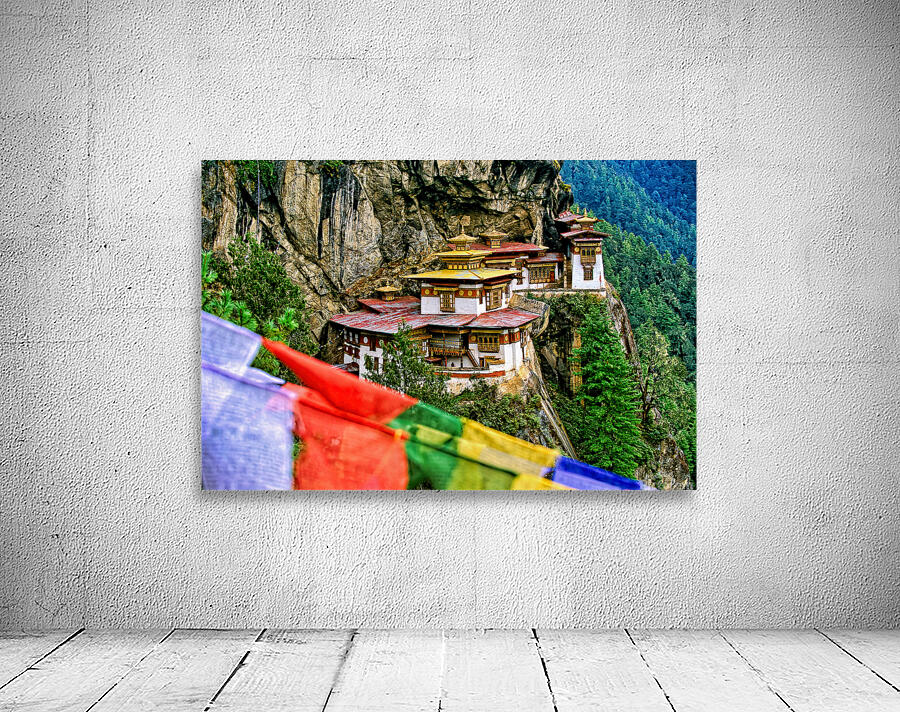 Bhutans Tigers Nest Monastery cliffside architecture prayer  Wall Preview