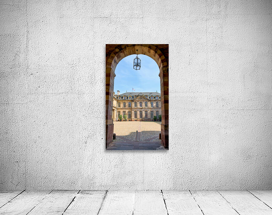 View of Palais Rohan from archway in Strasbourg Alsace France Wall Preview