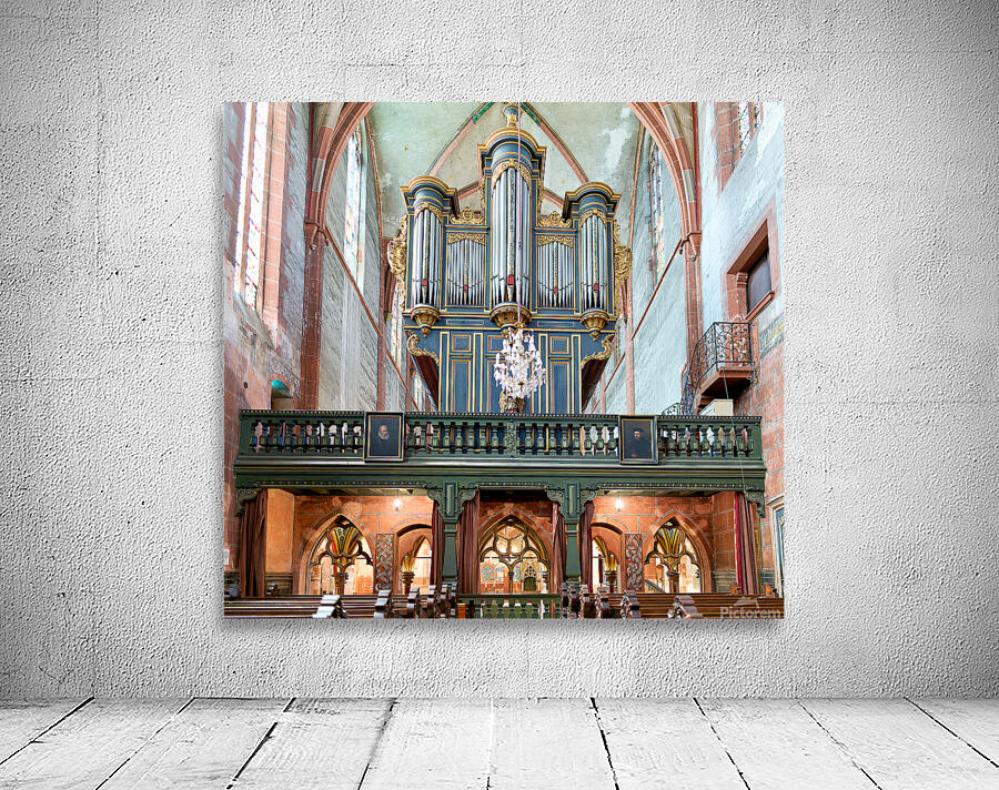 Pipe organ at Saint Pierre le Jeune church in Strasbourg Wall Preview