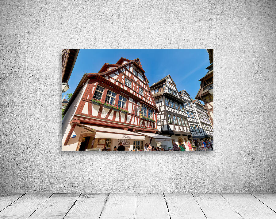 Colorful timber framed houses in Petite France Strasbourg Wall Preview