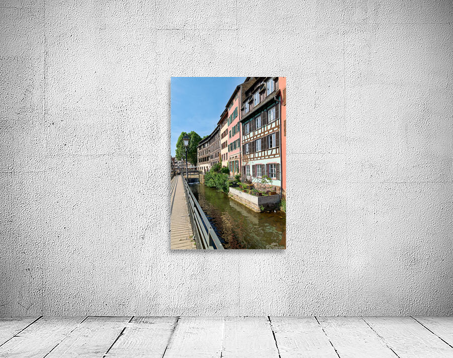 Colorful houses on canal in Petit France district of Strasbourg Wall Preview