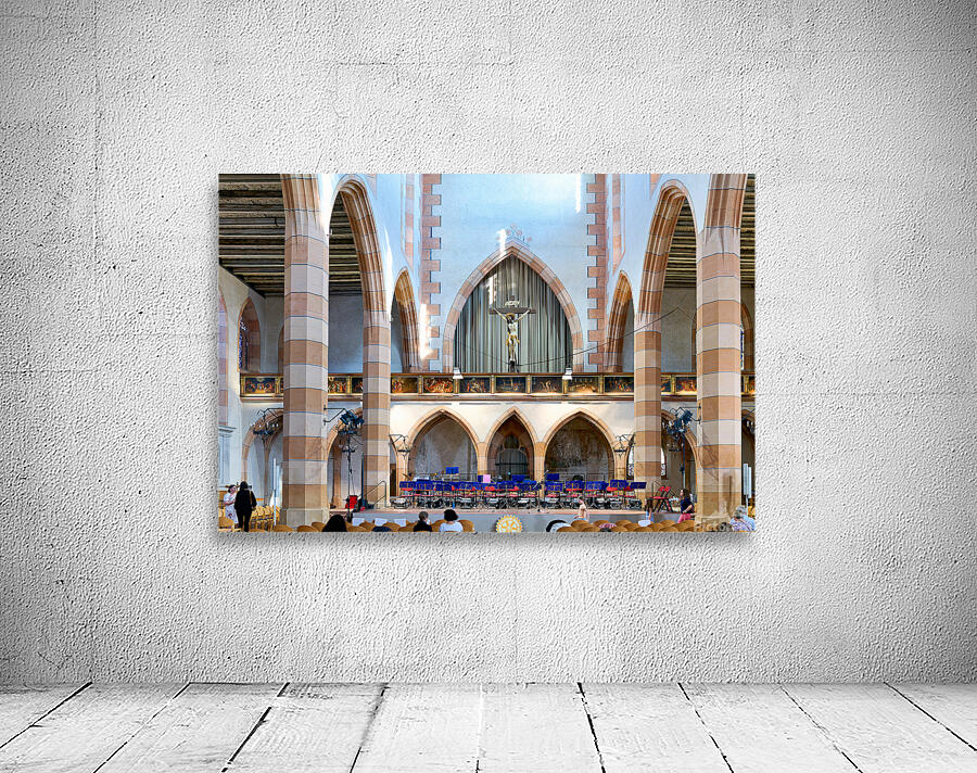 Concert setup at Eglise Saint Matthieu in Colmar Alsace Wall Preview