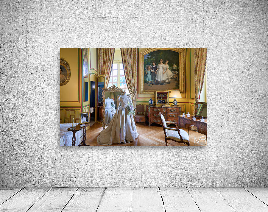 Explore historical fashion in the dress room of Chateau de Cheve Wall Preview