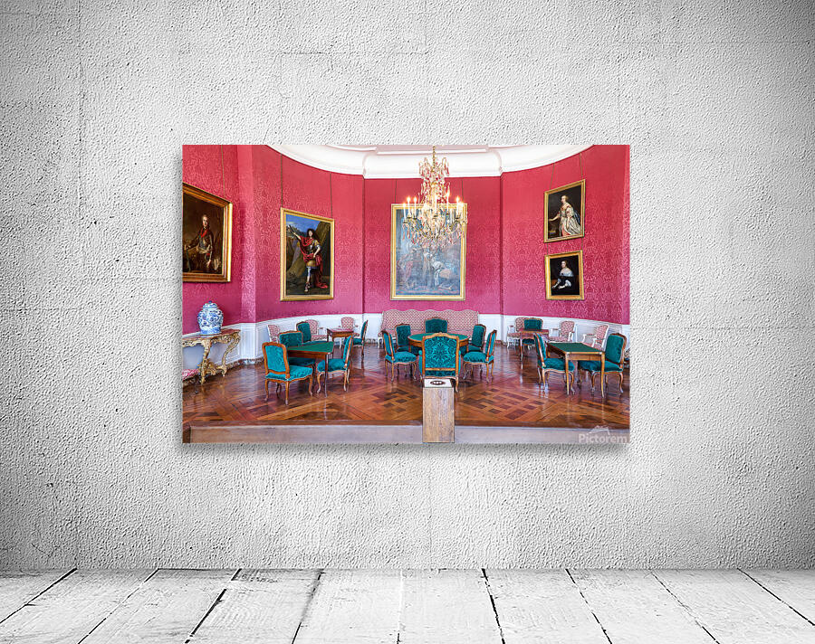 Chateau de Chambord interior with furniture and artwork on displ Wall Preview