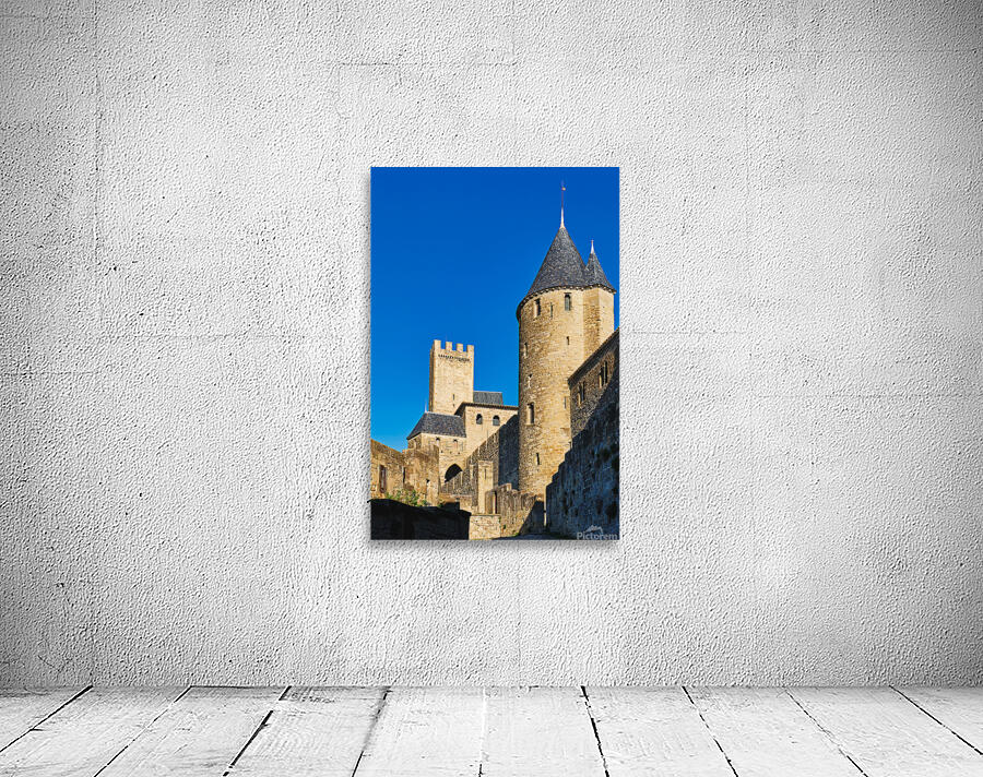 Visit to Carcassonne in France by the medieval fortress walls Wall Preview