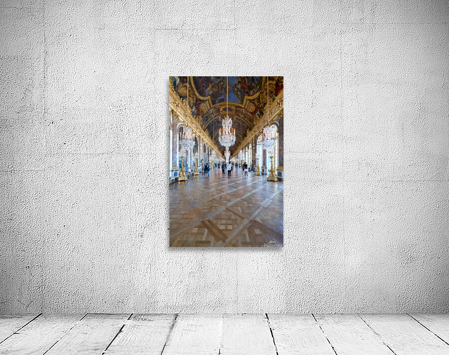 Visitors explore the Palace of Versailles Hall of Mirrors Wall Preview