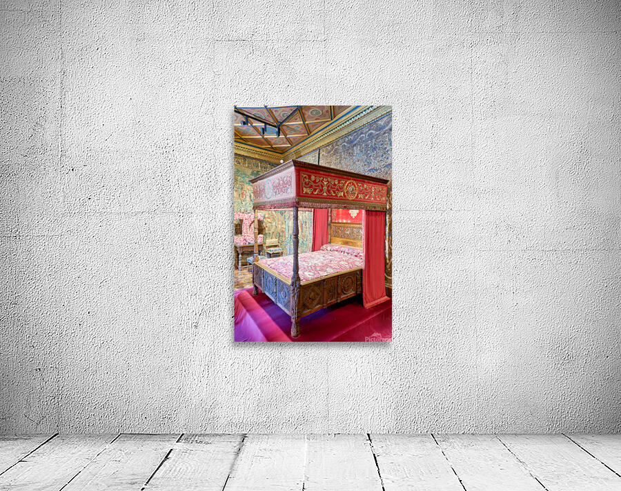 Historic bed at Chateau de Chenonceau in France Wall Preview