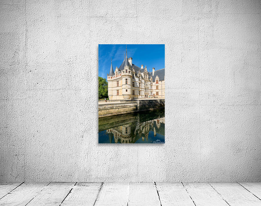 Chateau dAzay le Rideau in Loire Valley France near the water Wall Preview