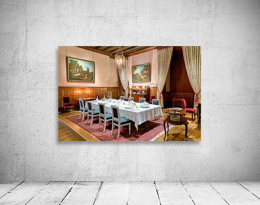 Dining room setup in Chateau dAzay le Rideau in Loire Valley Wall Preview