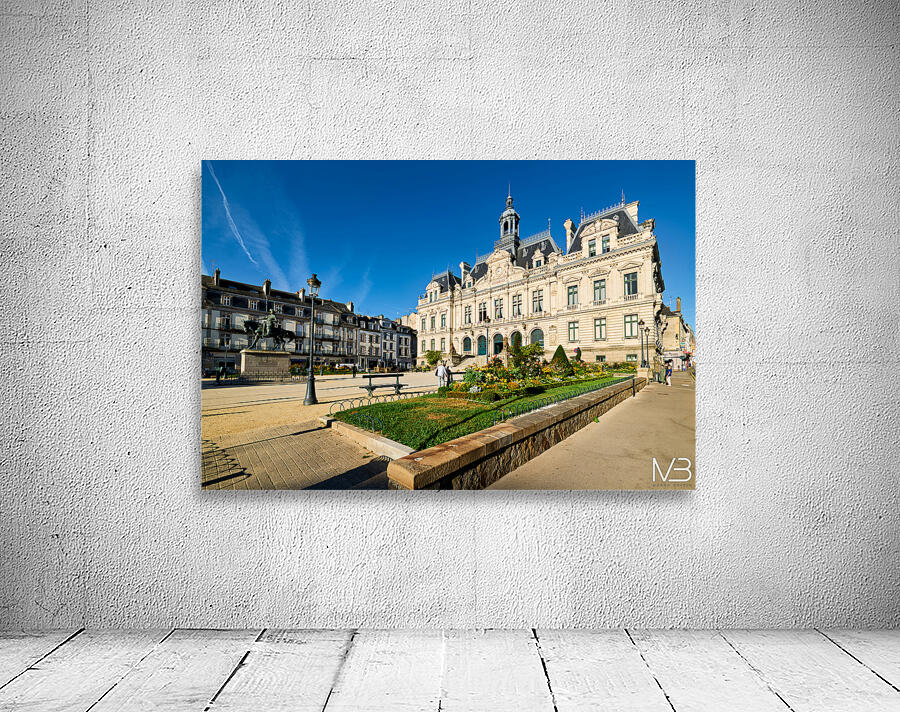 Vannes town hall in Brittany France with nearby park and buildin Wall Preview