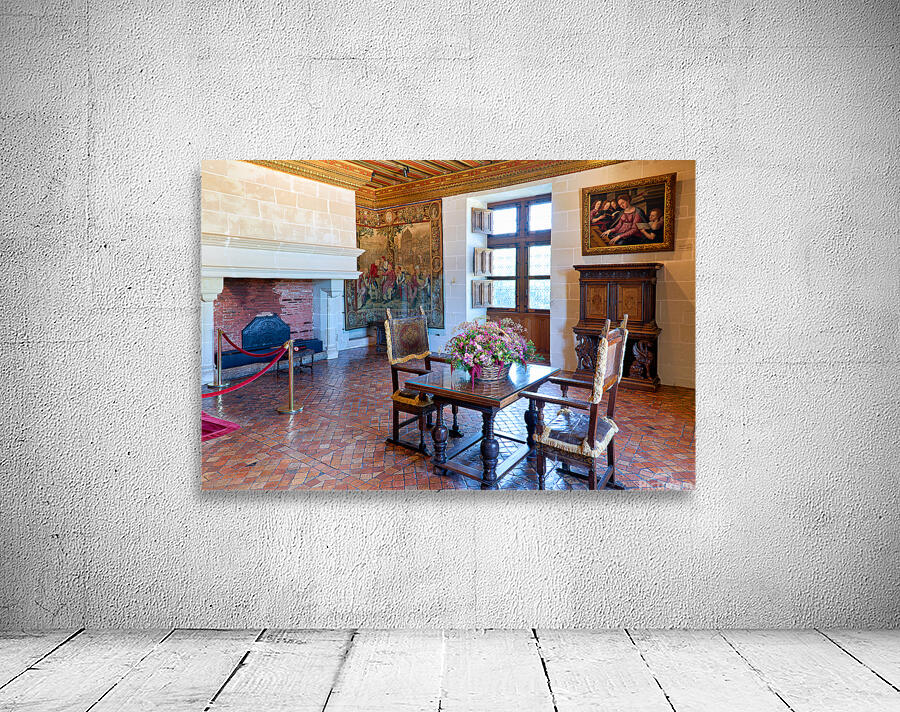 Interior of Chateau de Chenonceau in France with furniture and d Wall Preview
