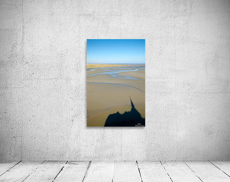 View of Mont Saint Michel abbey during low tide in Normandy Fran Wall Preview