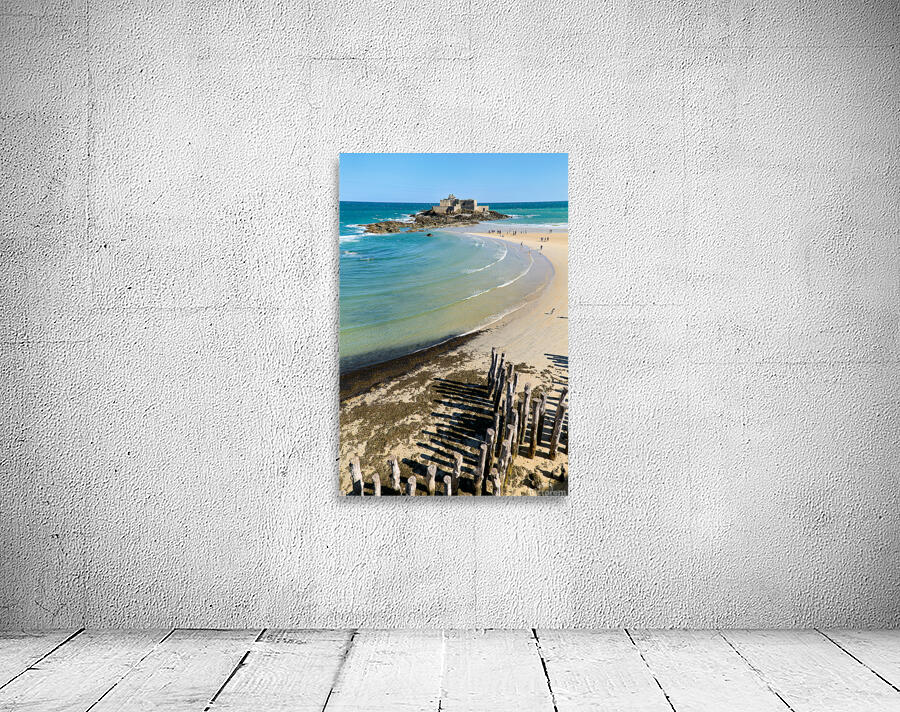 Fort National viewed from Plage de lEventail in Saint Malo Wall Preview